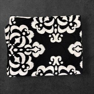 PBteen PB Dorm Twin Duvet Cover Black White 100% Cotton Button Close
